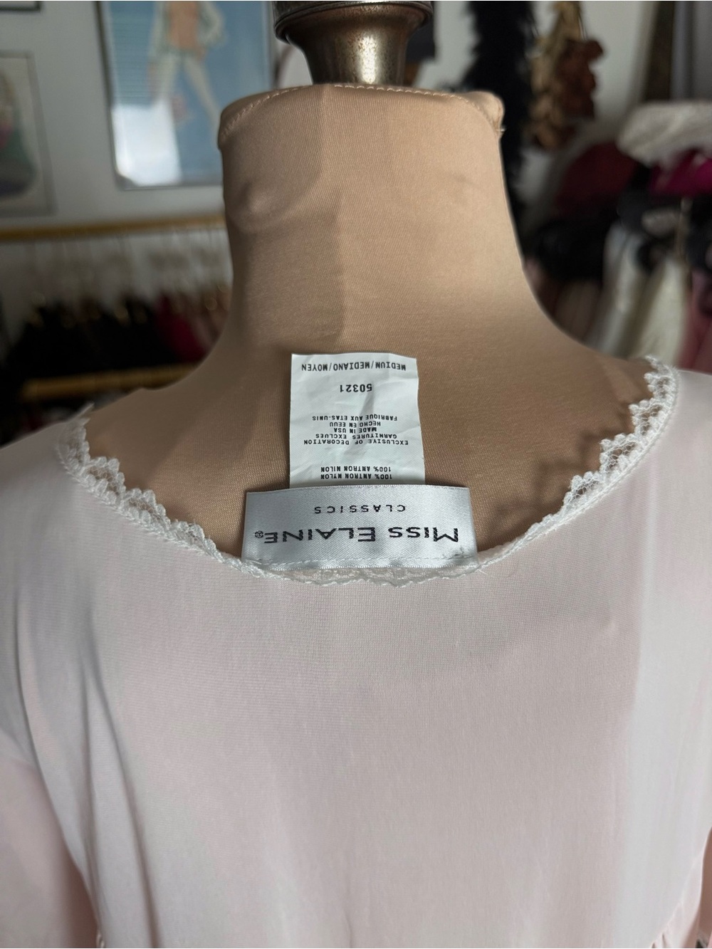 Vintage Soft Pink Sheer Nightgown - Picture 7 of 7